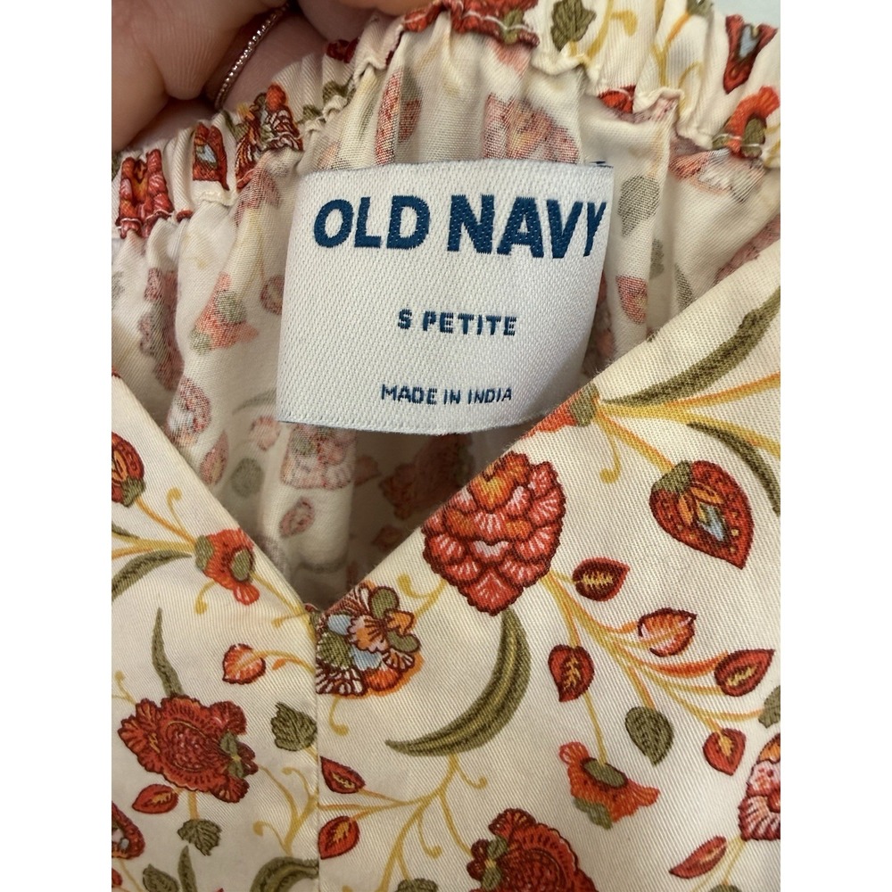 Old Navy midi babydoll garden Floral Print Dress Size SMALL‎ Petite cottagecore - Picture 6 of 10